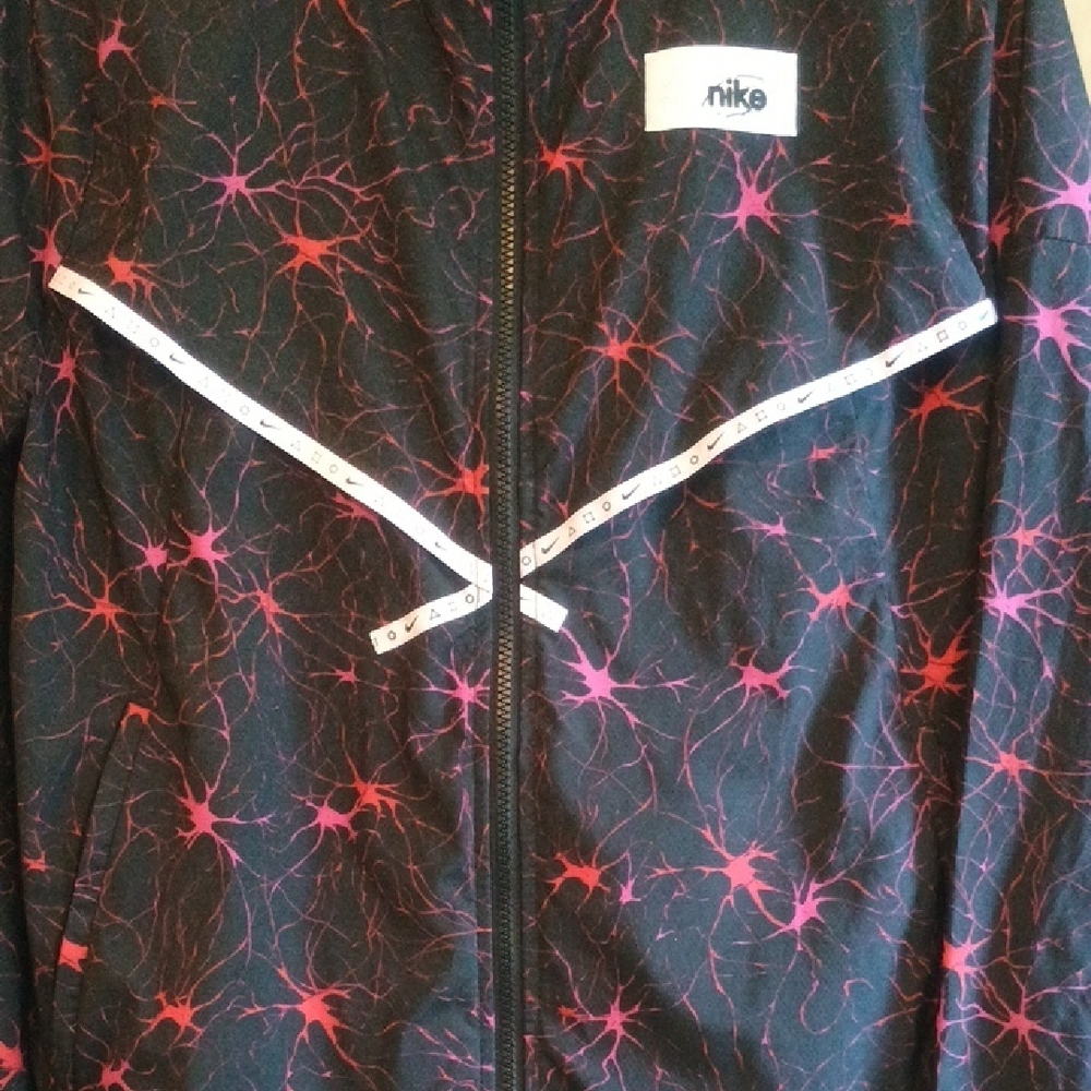 Nike Black And Pink Web Pattern Jacket - image 3